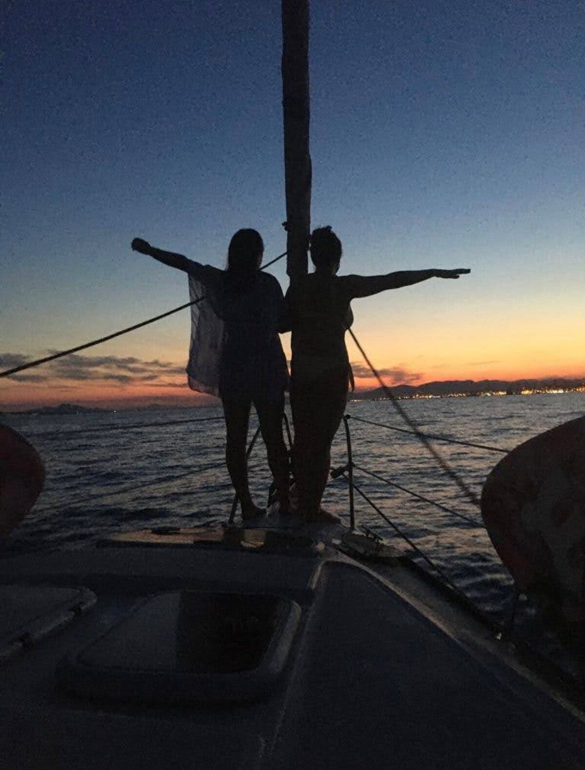 Sailing at sunset