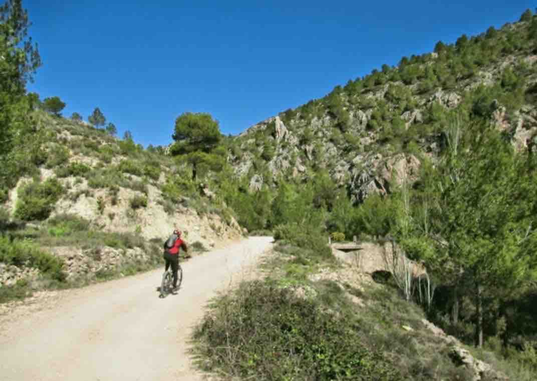 Cycling trail in the hills near Santa Pola